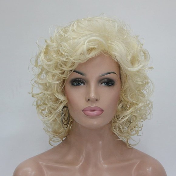 Short Curly Layered 613 Blonde Wigs - Picture 1 of 3